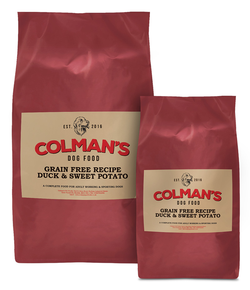 Colman's Duck and Sweet Potato Grain Free Working Dog Food