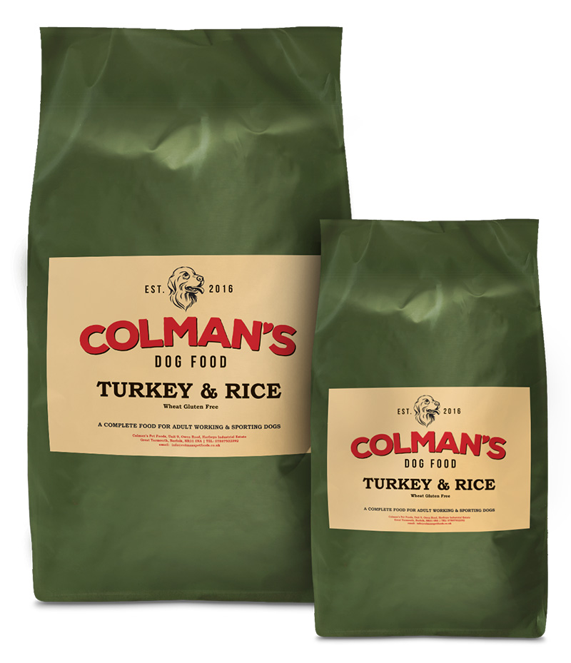 Colman's Turkey and Rice Wheat Gluten Free Working Dog Food